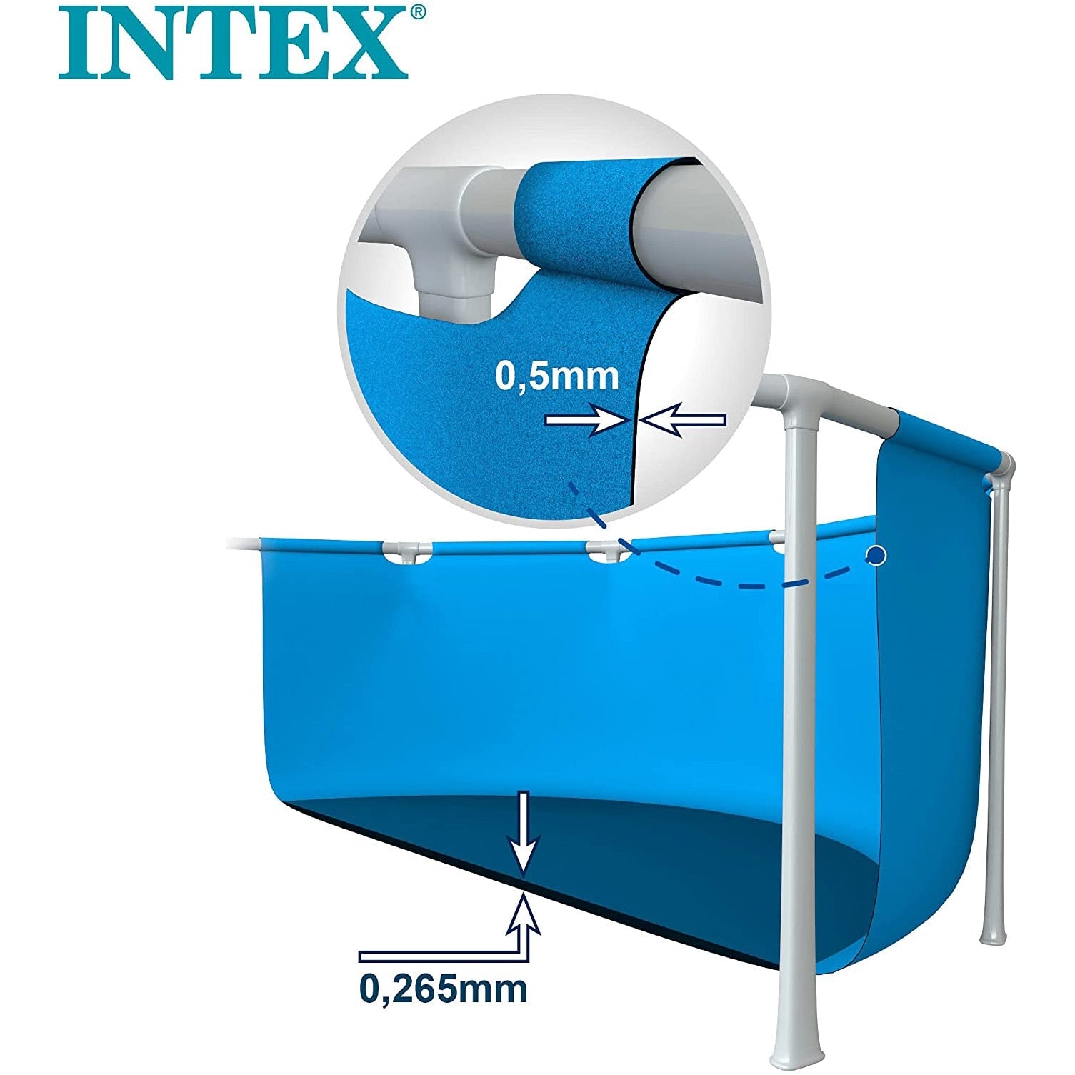 Piscina rotunda cu cadru metalic Beachside Metal Frame Intex 28208NP, 305x76 cm, cu pompa filtrare
