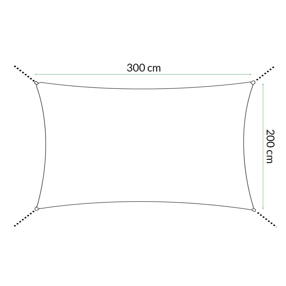 Copertina prelata de soare Sersimo SN153, dreptunghiulara, impermeabila cu protectie UV, 3x2m, gri inchis