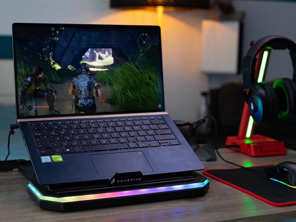 STAND Notebook Verbatim Portus X1 Foldable Laptop Stand with RGB "48842"