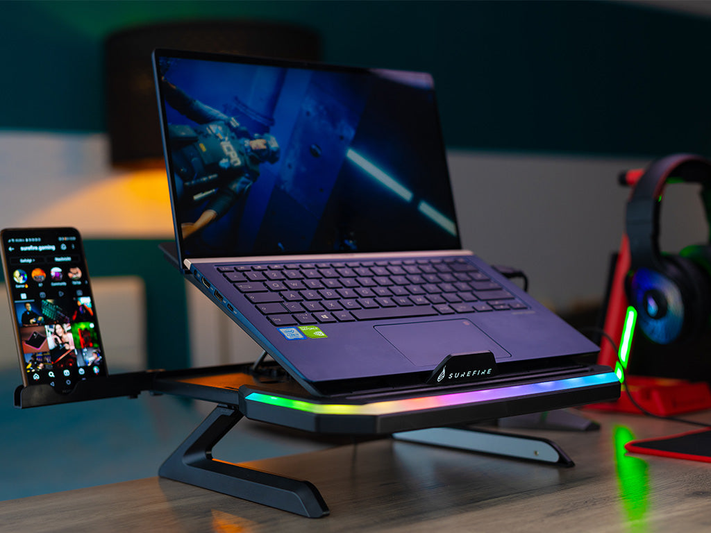 STAND Notebook Verbatim Portus X1 Foldable Laptop Stand with RGB "48842"