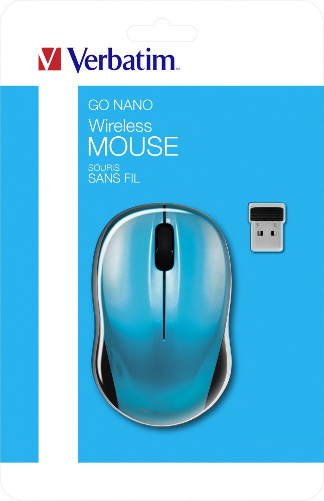 MOUSE Verbatim GO NANO WIRELESS CAR BLUE, "49044"