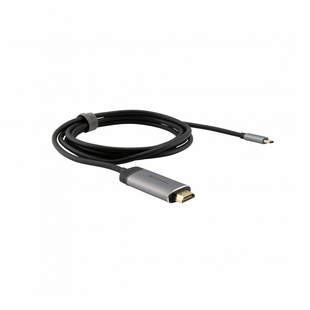 CABLU video VERBATIM, 4K, USB Type C (T) la HDMI (T), cablu 1.5 m, brushed metal "49144"