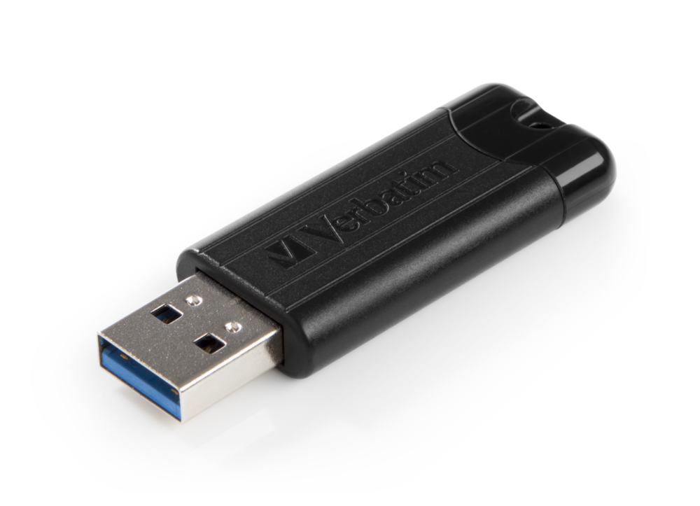 MEMORIE USB VERBATIM PINSTRIPE 128GB USB 3.0, NEGRU "49319"
