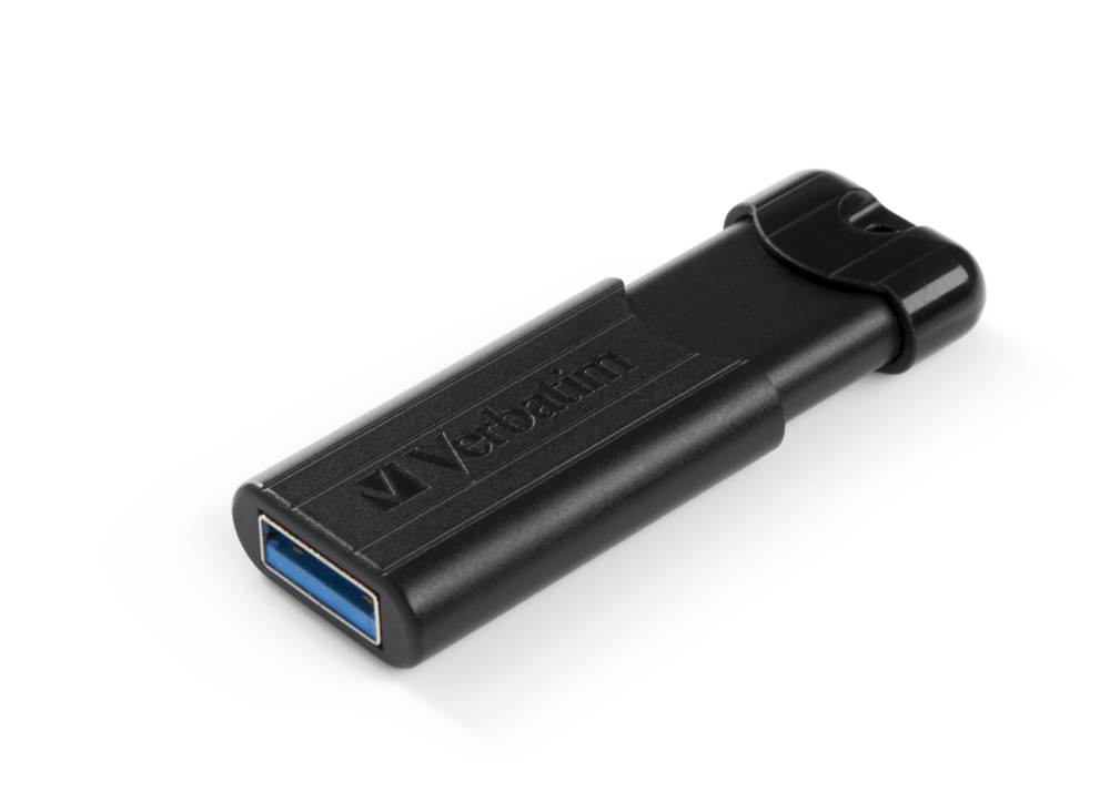 MEMORIE USB VERBATIM PINSTRIPE 128GB USB 3.0, NEGRU "49319"