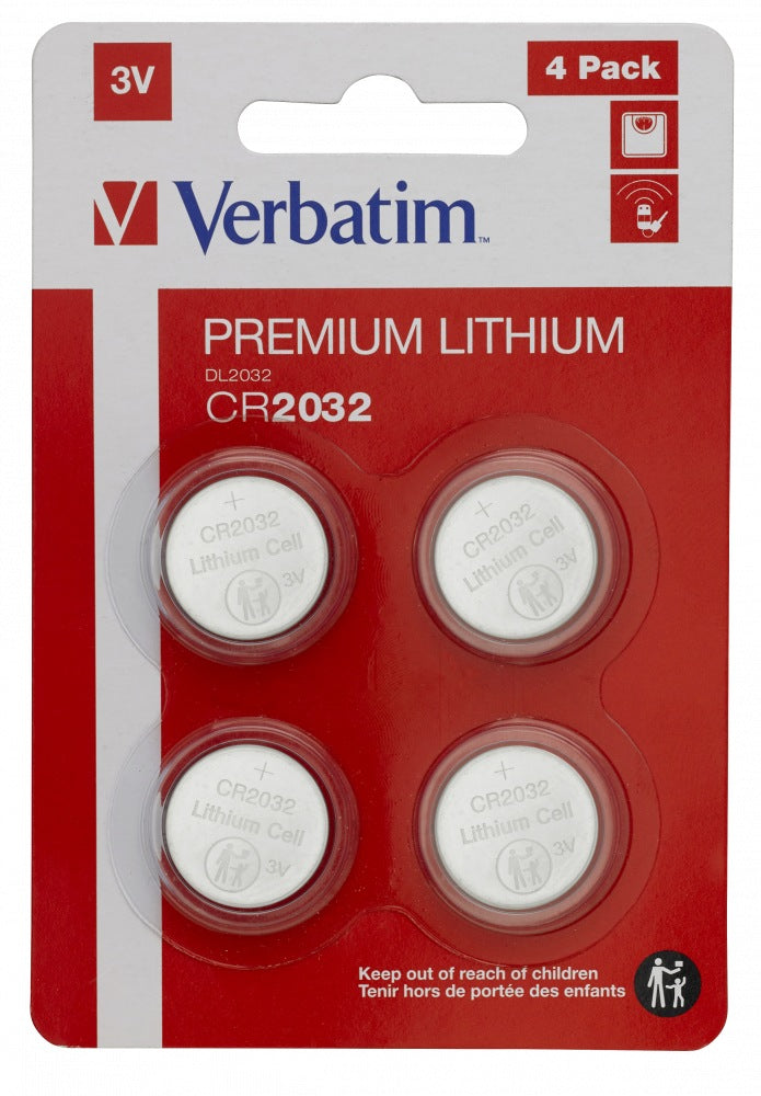BATERIE VERBATIM, butoni (CR2032), 3V litiu, 4 buc., "49533"