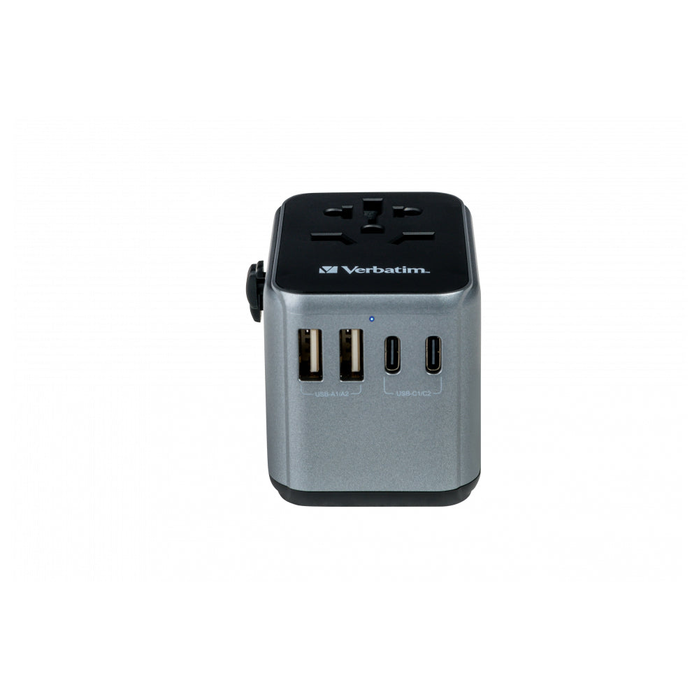 Adaptor universal Verbatim UTA-03, 6-in-1Priza cu USB-C PD si QC, 2 x USB-C, 2 x USB-A "49545"