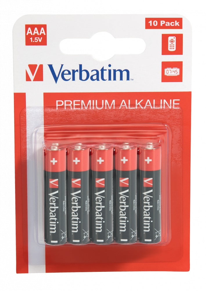 BATERIE VERBATIM AAA (R3), 1.5V alcalina, 10 buc., "49874"