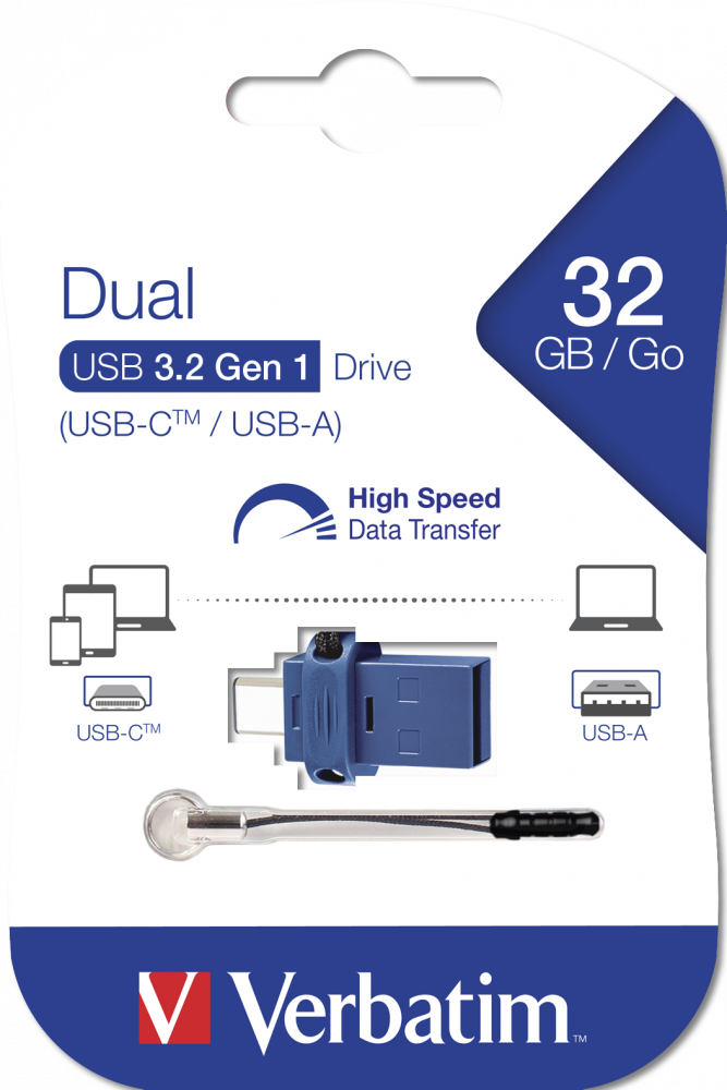 MEMORIE USB VERBATIM StoreNGo DUAL 32GB USB 3.0 + USB C "49966"