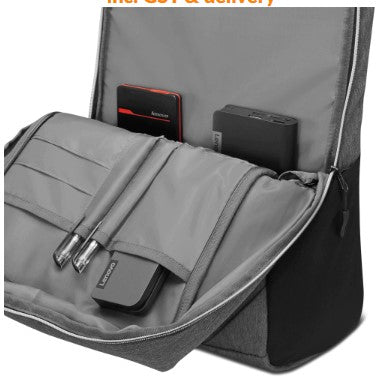 RUCSAC Lenovo, pt. notebook de max 15.6 inch, 1 compartiment, buzunar lateral | buzunar dorsal, 790 g, poliester, gri