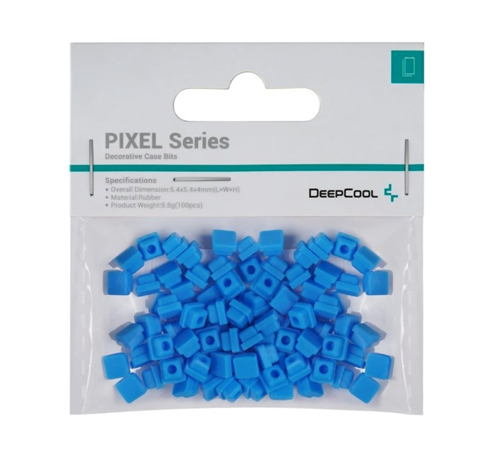 Accesoriu decorativ pt. carcasa Deepcool "PIXEL BU", silicon, 5.4x5.4x4mm, pachet 100 buc, albastru, "R-PIXEL-BU100-G-1"