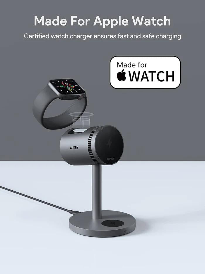 Statie de incarcare wireless Aukey, LC-MC311, 15W, fast charge, 1 x USB-C, negru, "LLTSEUN1049280" - 689323787418
