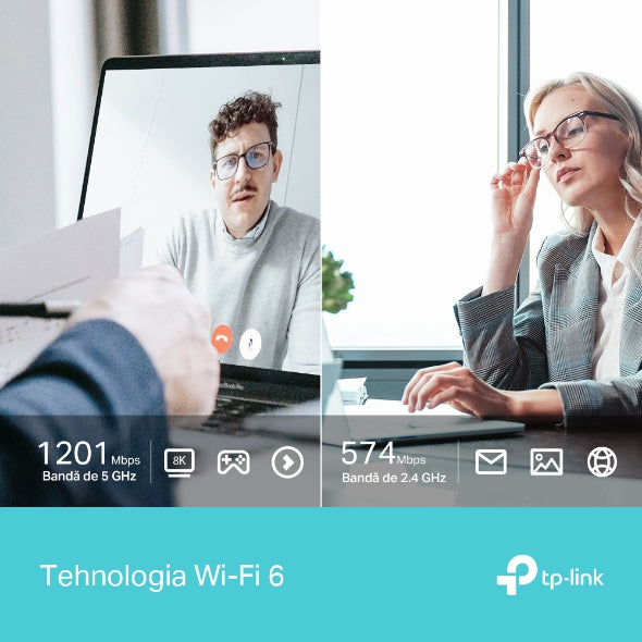 ADAPTOR RETEA TP-LINK AX1800, extern wireless 2.4 GHz | 5 GHz, USB 3.0, 1800 Mbps, WI-FI 6, antena interna x 2, "Archer TX20U"