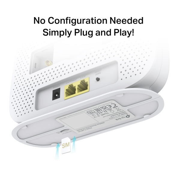 ROUTER TP-Link wireless 300Mbps. 4G micro sim slot, 2 porturi 10/100Mbps, antena interna x 4 "TL-MR105"