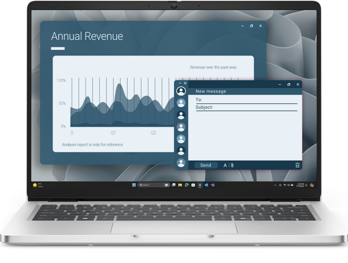 Laptop Business DELL Pro 14, cu procesor Ryzen AI 5 340, 14'' IPS, 16 GB DDR5, 512 GB, AMD Radeon 840M, Windows 11 Pro, 3 ani
