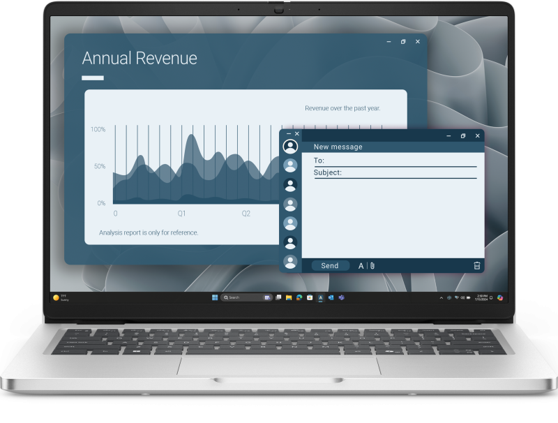 Laptop Business DELL Pro 14, cu procesor Ryzen AI 7 PRO 350, 14'' IPS, 16 GB DDR5, 1 TB SSD, AMD Radeon 860M, Windows 11 Pro, 3 ani Garantie