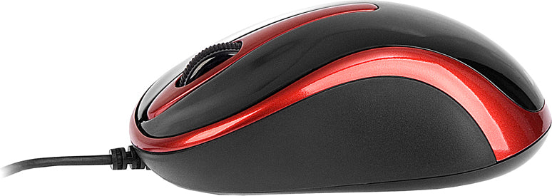 MOUSE A4tech, "N 350", PC sau NB, cu fir, USB, optic, 1000 dpi, butoane/scroll 3/1, , negru / rosu, "N-350-2"