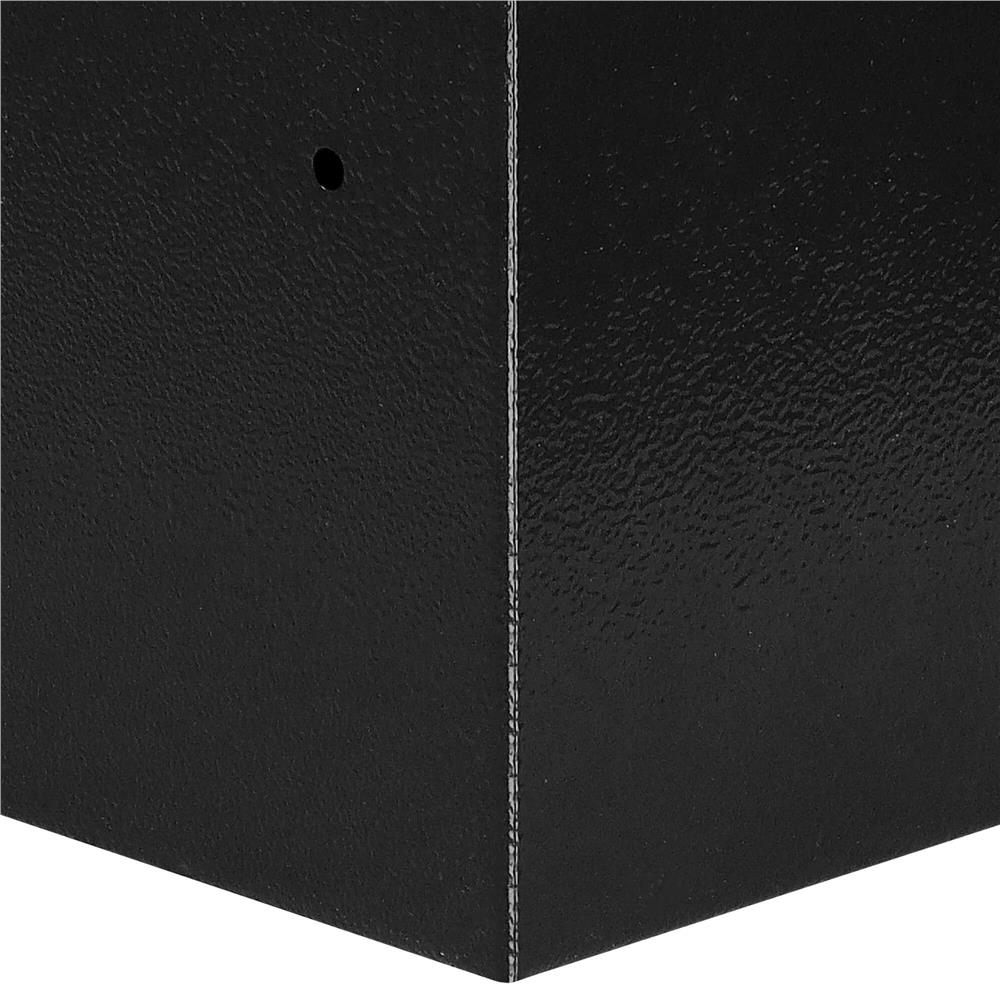 Seif standard cu cheie, 250x350x250 mm, Otel, Negru