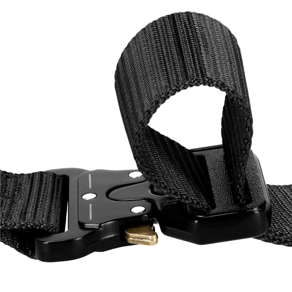 Curea centura Tactical Combat pentru barbati 3.5 x 125 cm, rezistent, negru