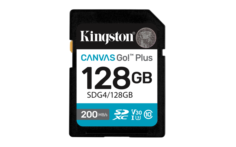 Kingston 128GB SDXC Canvas Go Plus Gen4 200MB/s C