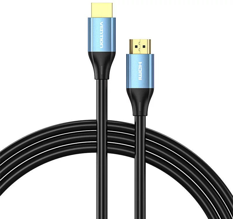 Cablu video Vention, HDMI (T) la HDMI (T), 3m, rezolutie 4K@ la 60Hz, conectori auriti, albastru, "ALHSI" - 6922794768109