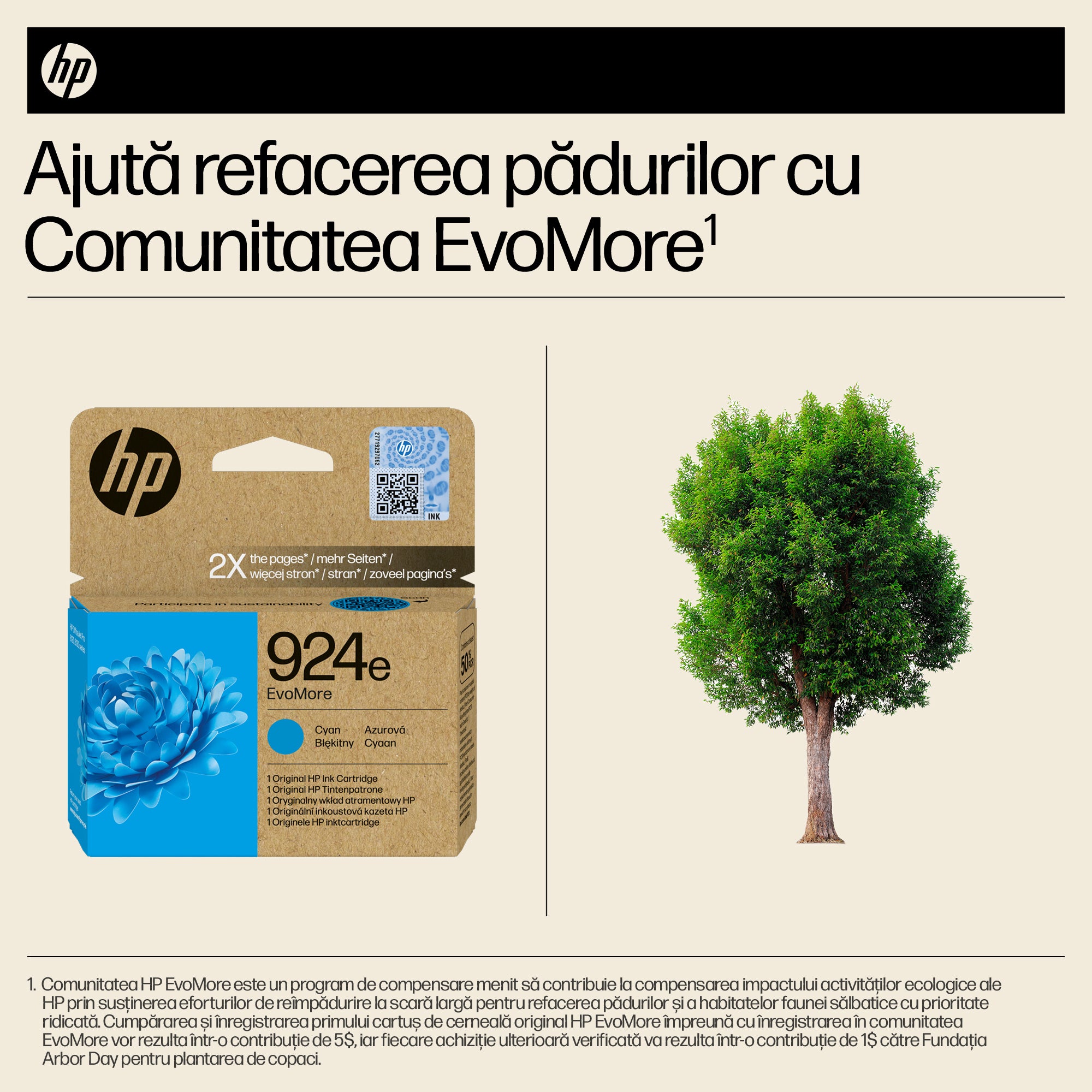 Cartus Cerneala Original HP Cyan, nr.924E, pentru OJ Pro 8122e|8132e, 0.8K, incl.TV 1.2 RON, "4K0U7NE"