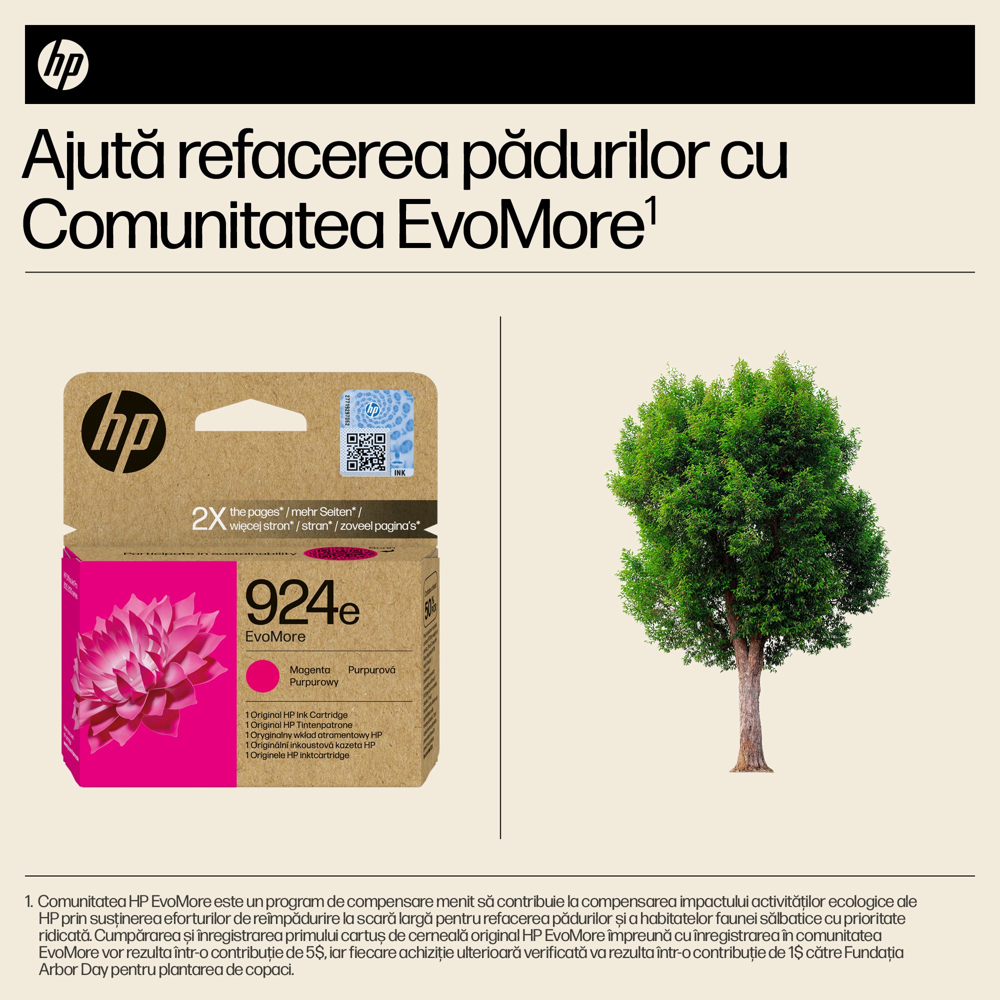 Cartus Cerneala Original HP Magenta, nr.924E, pentru OJ Pro 8122e|8132e, 0.8K, incl.TV 1.2 RON, "4K0U8NE"