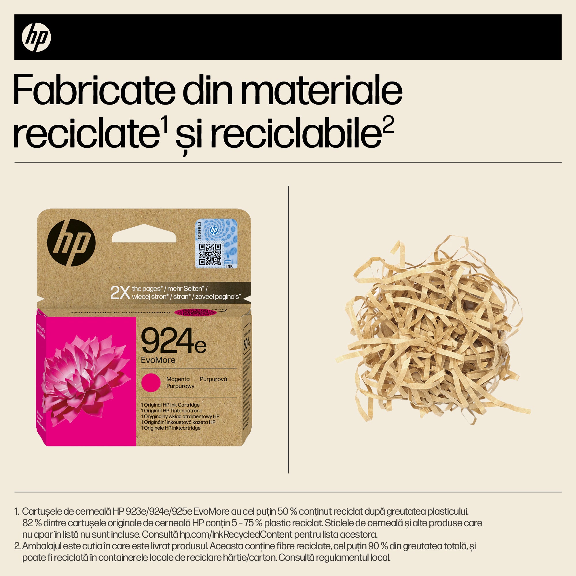 Cartus Cerneala Original HP Magenta, nr.924E, pentru OJ Pro 8122e|8132e, 0.8K, incl.TV 1.2 RON, "4K0U8NE"