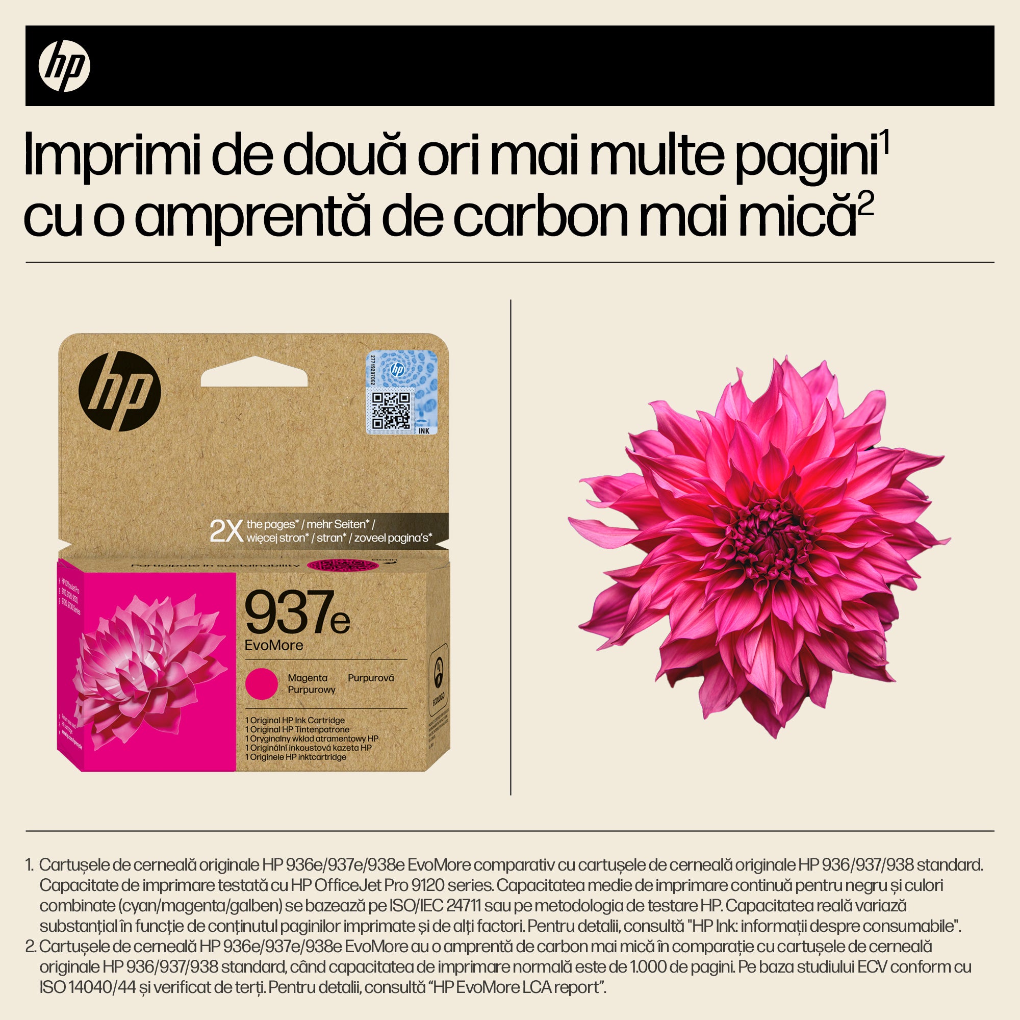 Cartus Cerneala Original HP Magenta, nr.937e, pentru OJ PRO 9110|9120|9130|9720|9730, 1.65K, incl.TV 0.8 lei)"4S6W7NE"