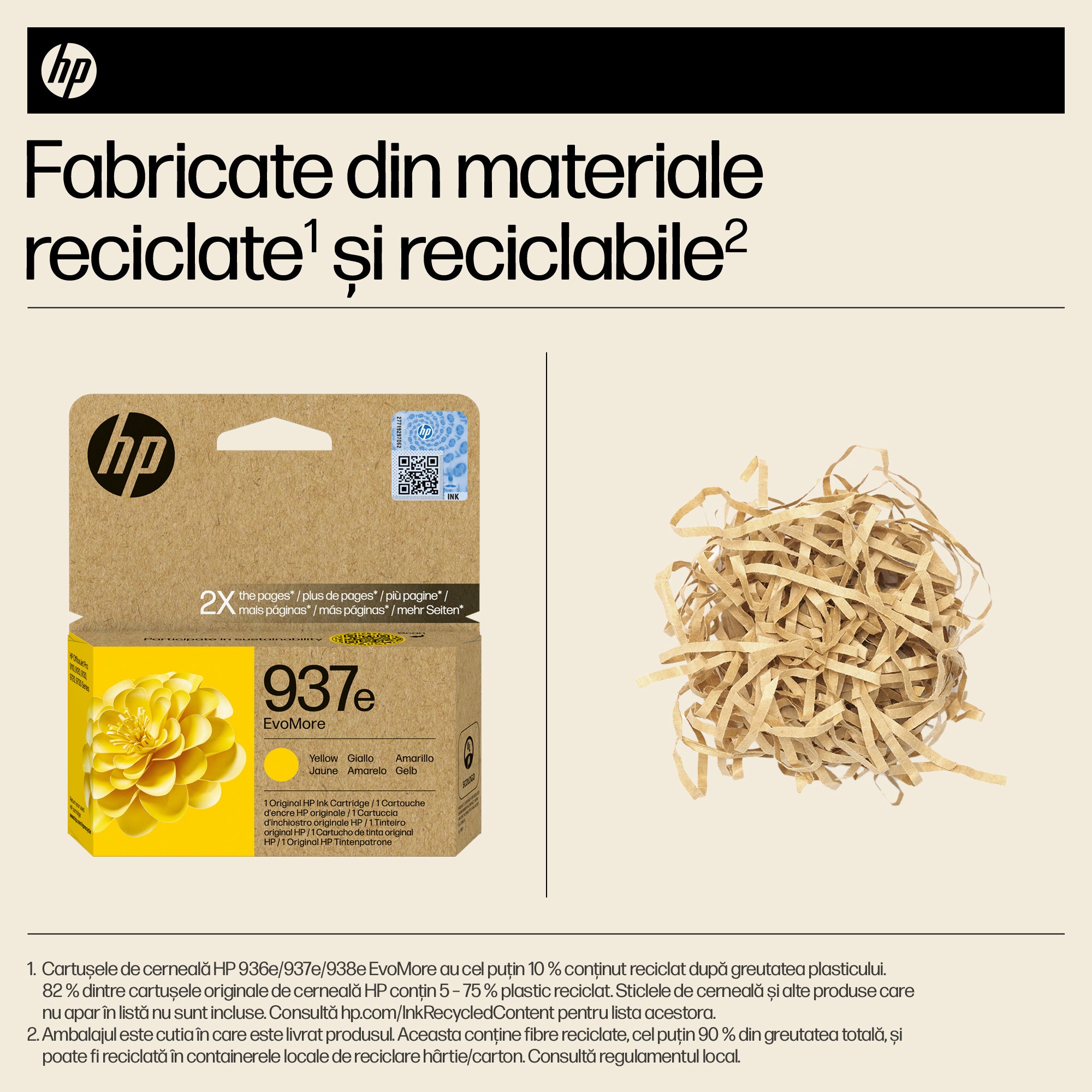 Cartus Cerneala Original HP Yellow, nr.937e, pentru OJ PRO 9110|9120|9130|9720|9730, 1.65K, incl.TV 0.8 lei)"4S6W8NE"