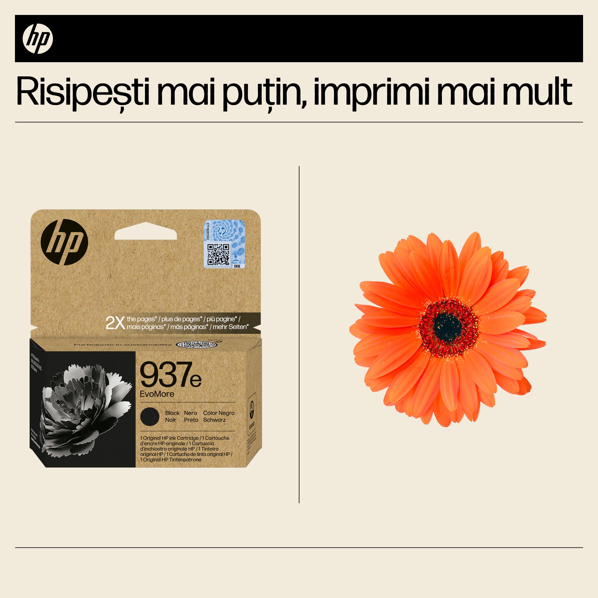 Cartus Cerneala Original HP Black, nr.937e, pentru OJ PRO 9110|9120|9130|9720|9730, 2.5K, incl.TV 0.8 lei)"4S6W9NE"