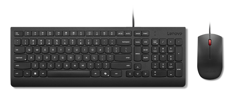 LENOVO Essential Wired Combo Keyboard & Mouse AI US English with Euro symbol 103P w/copilot button (US) 