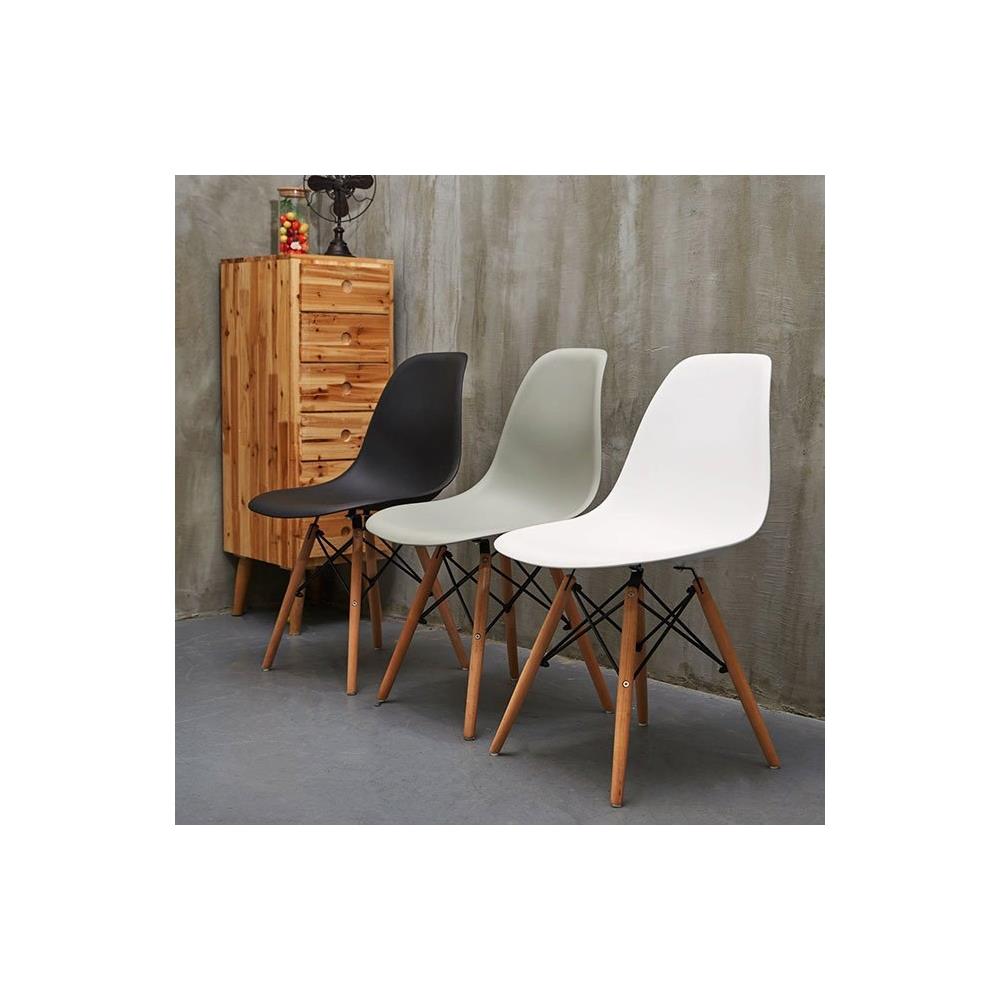 Set 4 scaune dining Scandinav pentru bucatarie, 38x42x82cm, alb