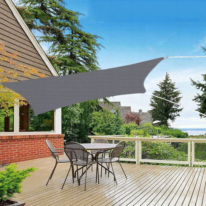 Copertina prelata de soare, dreptunghiulara, impermeabila cu protectie UV, 4x2m, gri deschis