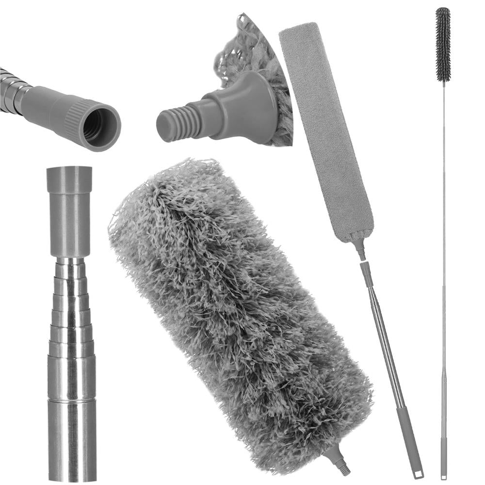 Pamatuf pentru praf cu coada telescopica pentru zone greu accesibile, 4 piese, 75-255 cm