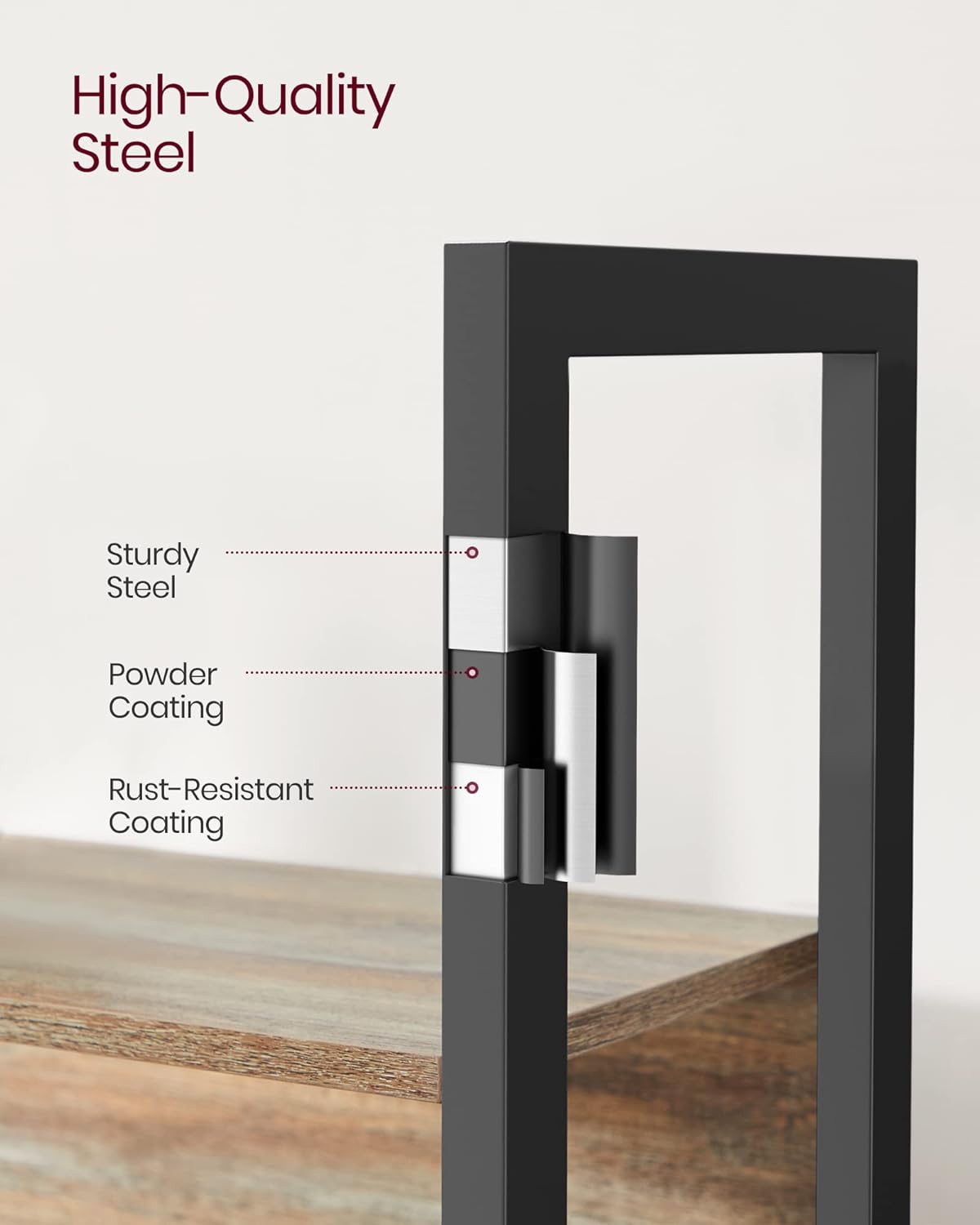 VASAGLE Biblioteca cu 14 rafturi din lemn, cadru metalic, 24x158x166cm, stil industrial, stejar si negru