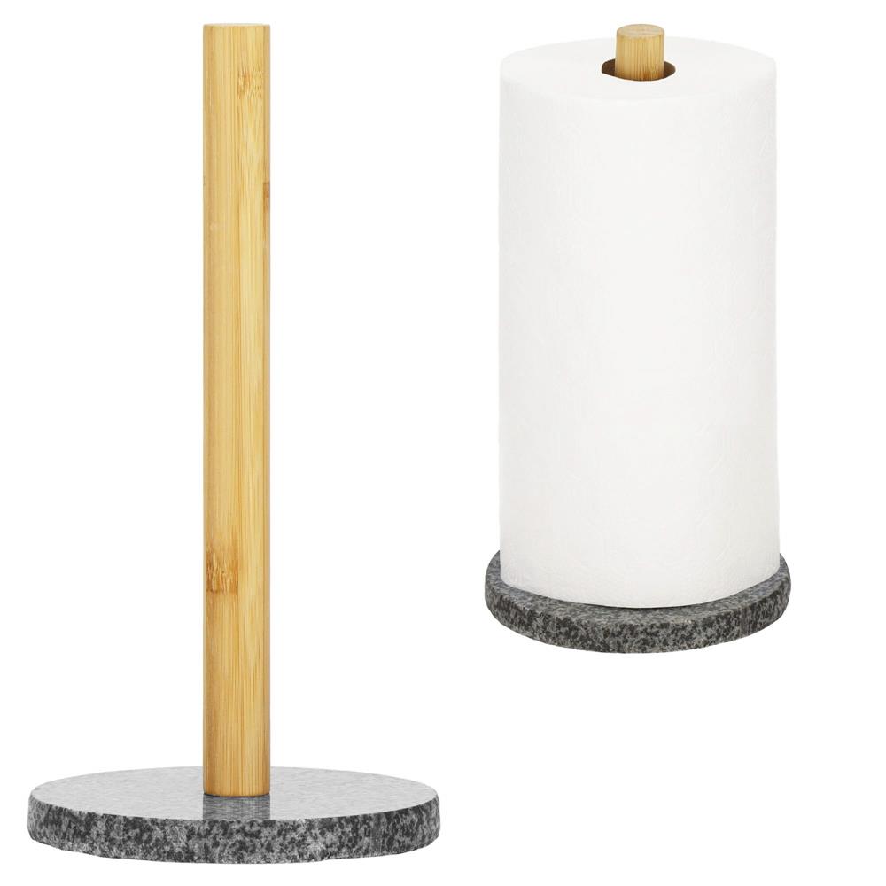 Suport prosoape de bucatarie din bambus cu suport de granit, 29cm