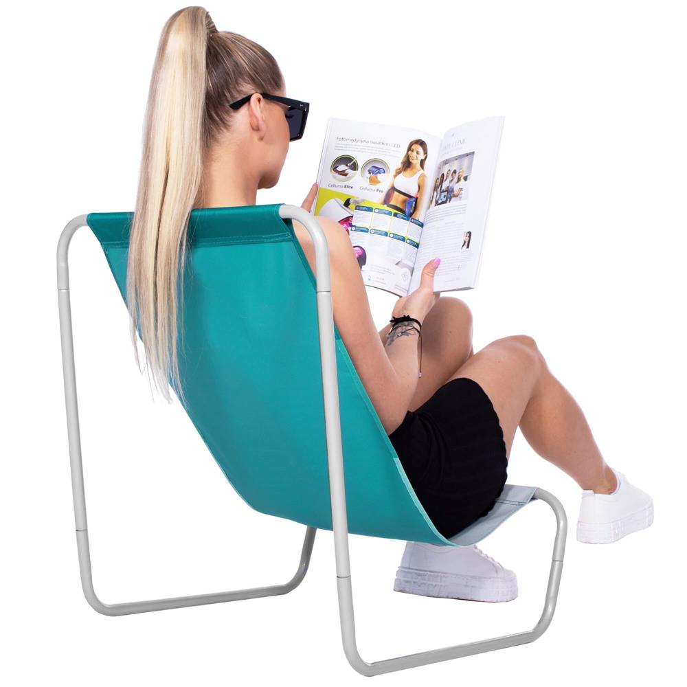 Scaun de plaja Sersimo GC025, pliabil, 90kg, 52x88cm, verde