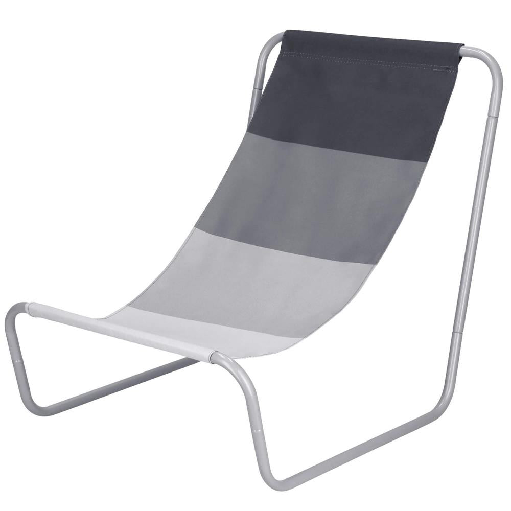 Scaun de plaja Sersimo GC055, pliabil, 90kg, 52x88cm, gri