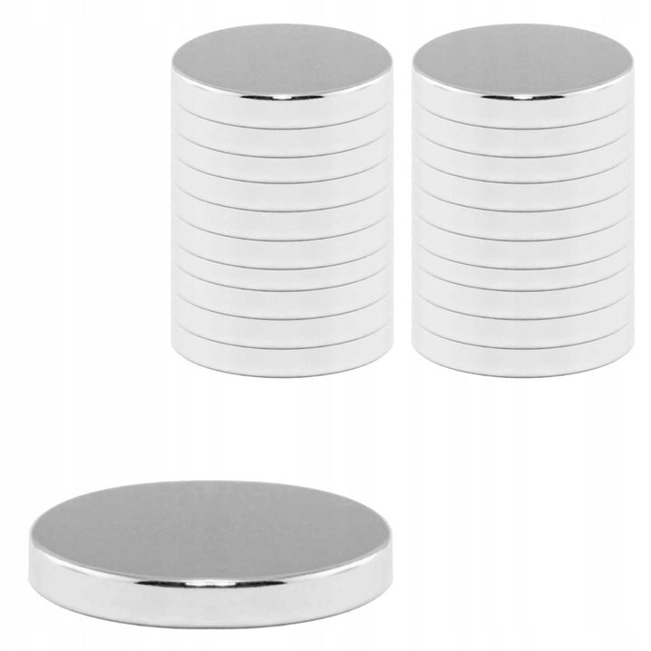 Magneti mici pentru tabla magnetica flipchart, 20 bucati, 8mm, argintiu