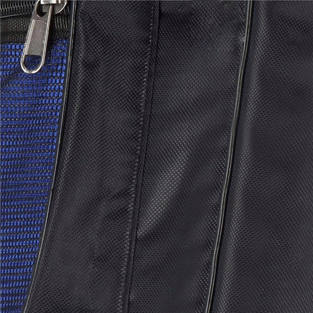 Geanta portbagaj bicicleta dubla, buzunare laterale, 32x30x28cm, negru albastru reflectorizant, 15 litri