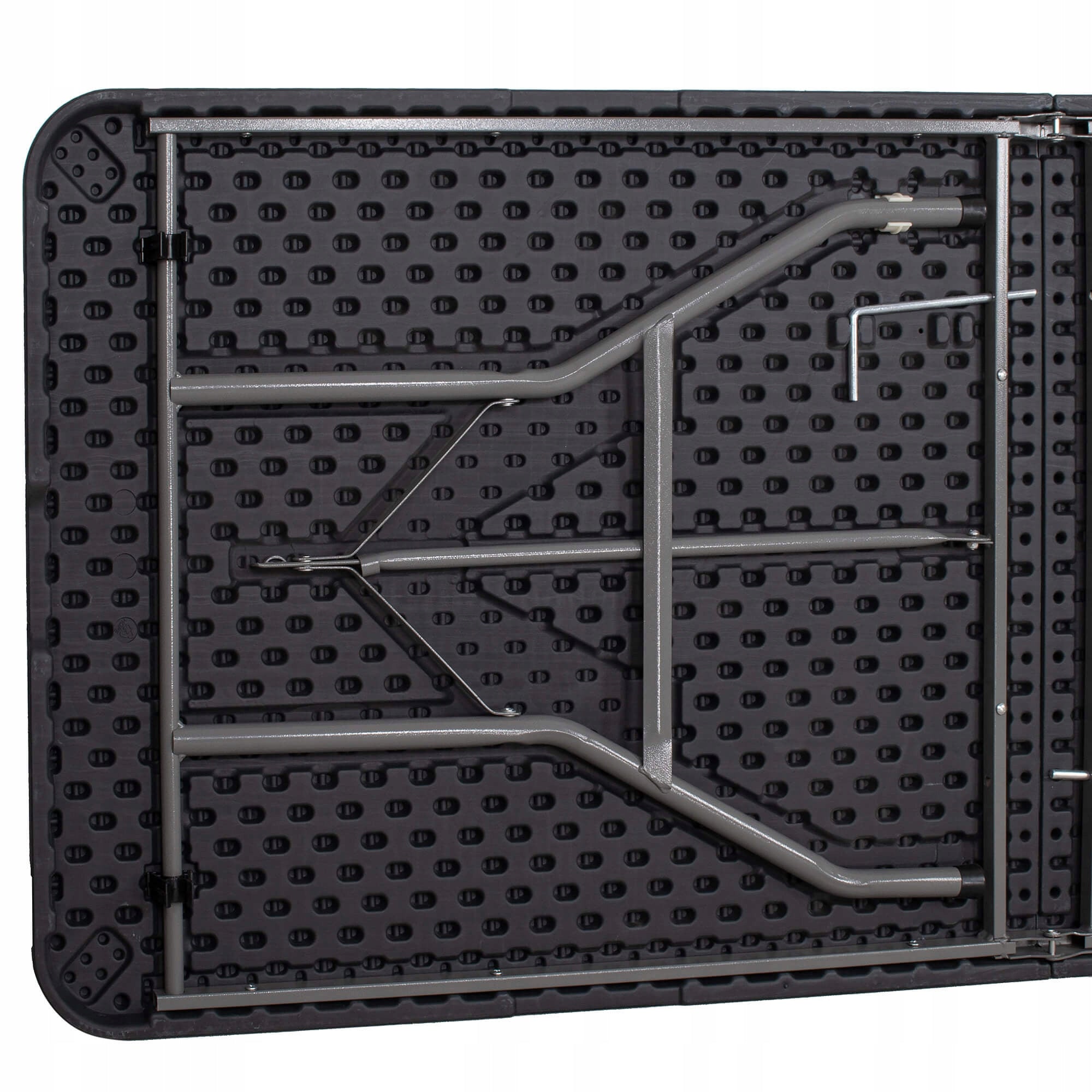 Masa dreptunghiulara pliabila multifunctionala, 1.8 m x 0.75 m x 0.75 m, neagra