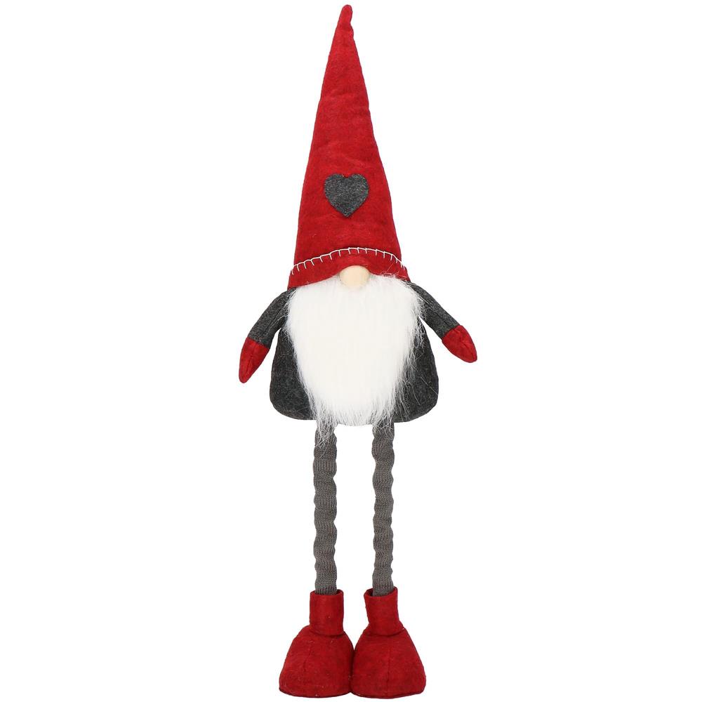 Figurina Craciun, Spiridus, picioare telescopice, inaltime extensibila 51-70cm