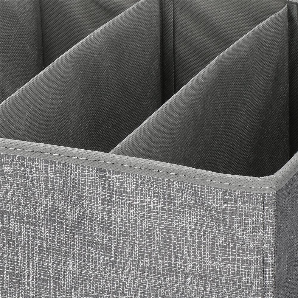 Organizator dulap tip lada cu 3 sertare, Sersimo, textil, gri