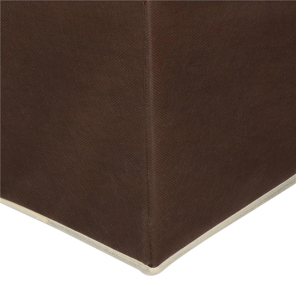 Organizator dulap tip lada cu 3 sertare, Sersimo, textil, maro si bej