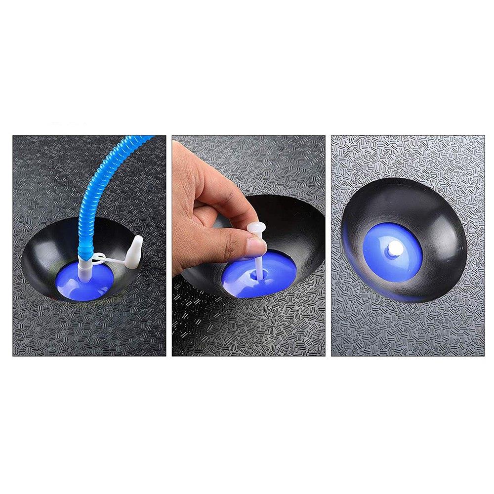 Minge fitness pentru echilibru, cu extensoare si pompa inclusa, 200kg, 57x25cm, albastru