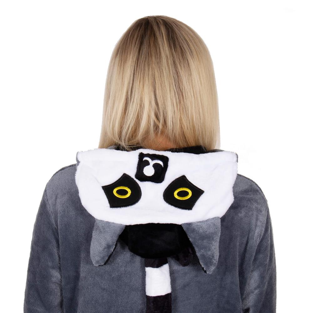 Pijama tip salopeta pentru adulti, model Lemur, marime L