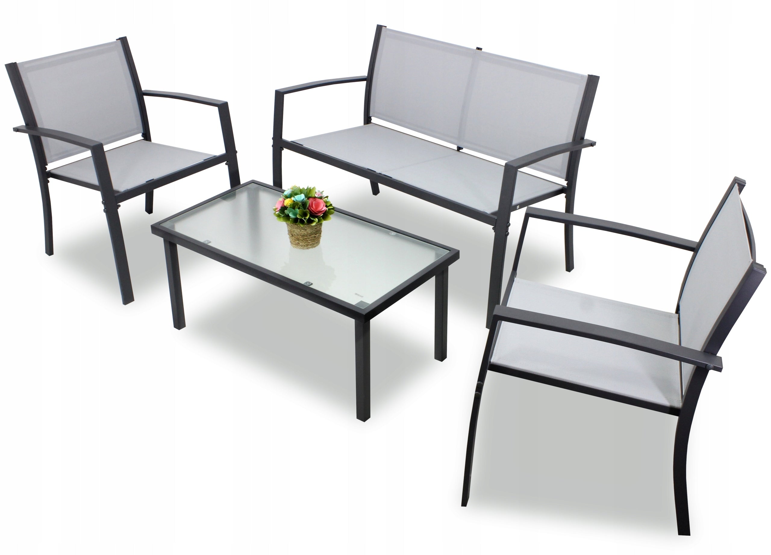 Set mobilier gradina/terasa Sersimo Valencia, 2 fotolii, canapea si masuta