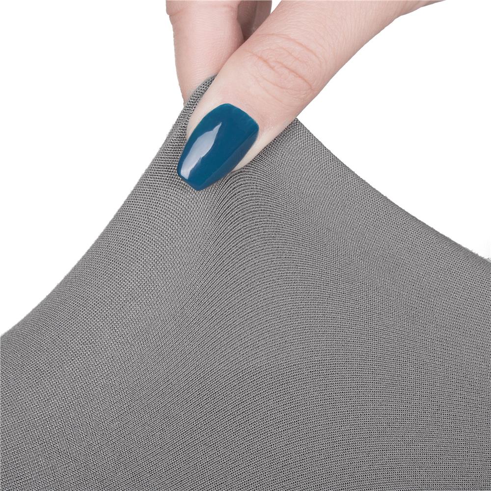 Set 4 huse universale pentru scaun, marime universala, poliester si spandex, 45 x 60 cm, gri mediu