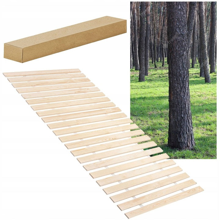 Somiera de pat cu sipci din lemn de pin si molid Premium, 23 benzi, 120x200cm