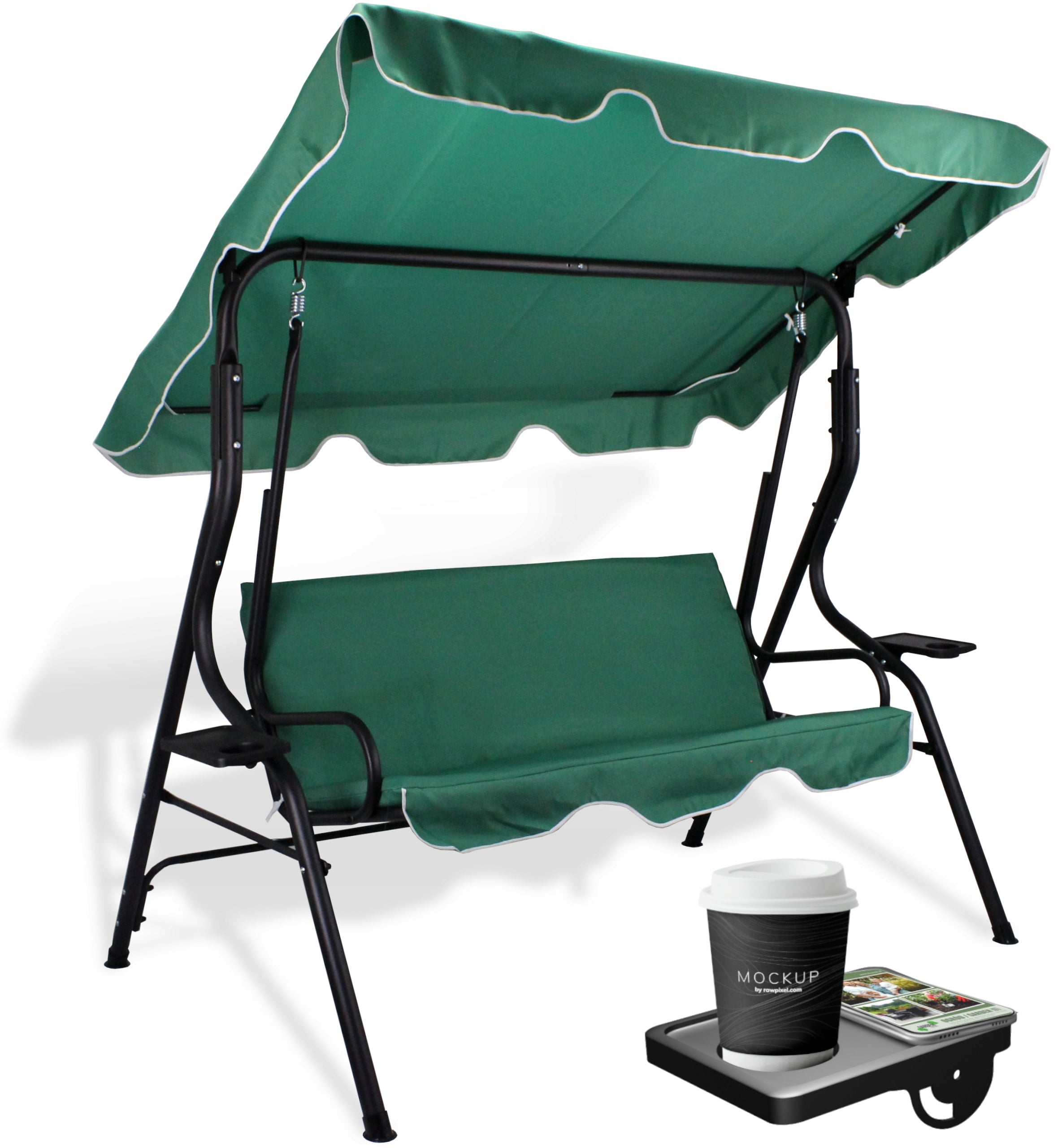 Leagan balansoar gradina Sersimo Modena, 3 locuri, 220kg, verde